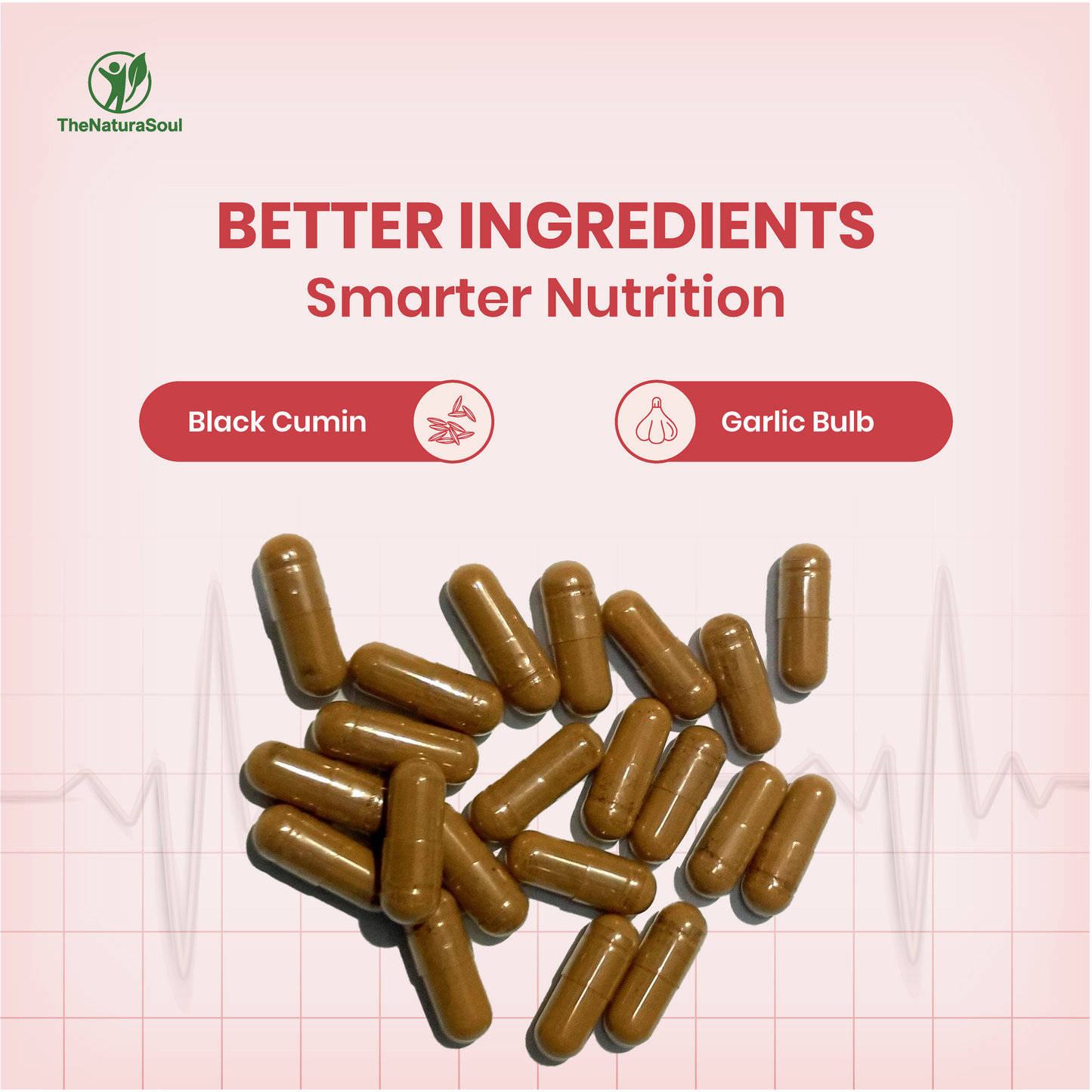 TNS Cardi Capsule with Black Cumin & Garlic Bulb Extract, Heart Health Supplement for Men & Women