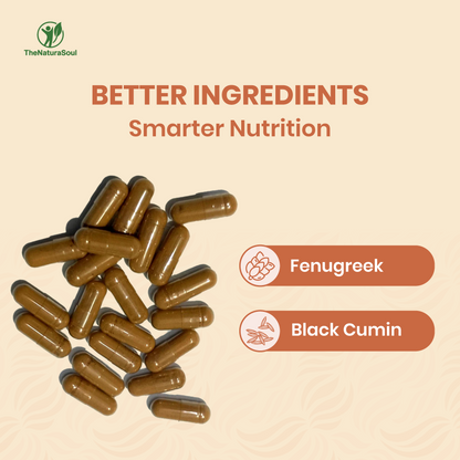 TNS Diabo Capsules, Diabetes Control Supplements, Helps Manage Blood Sugar Levels with Black Cumin & Fenugreek Seed Extract