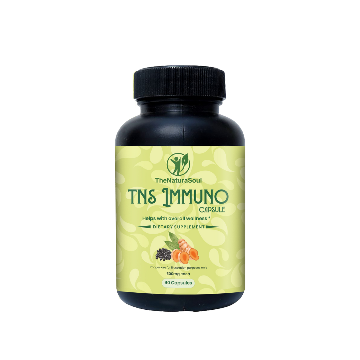 TNS Immuno Capsules, Natural Immunity Booster with Black Cumin, Turmeric Rhizome & Black Pepper Extract