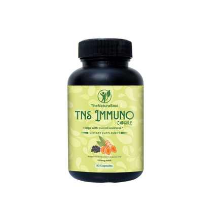 TNS Immuno Capsules, Natural Immunity Booster with Black Cumin, Turmeric Rhizome & Black Pepper Extract