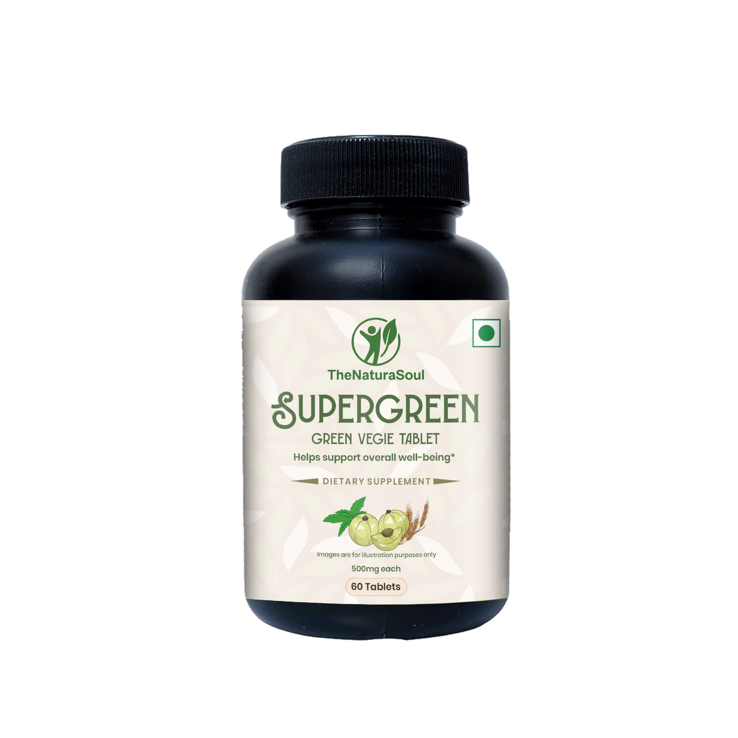 TNS Supergreen Tablets, Green Veggie Supplement & Daily Superfood for Men & Women
