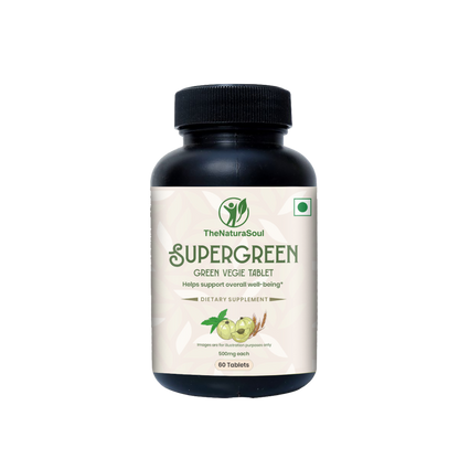 TNS Supergreen Tablets, Green Veggie Supplement & Daily Superfood for Men & Women