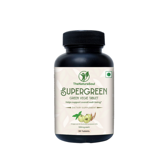 TNS Supergreen Tablets, Green Veggie Supplement & Daily Superfood for Men & Women